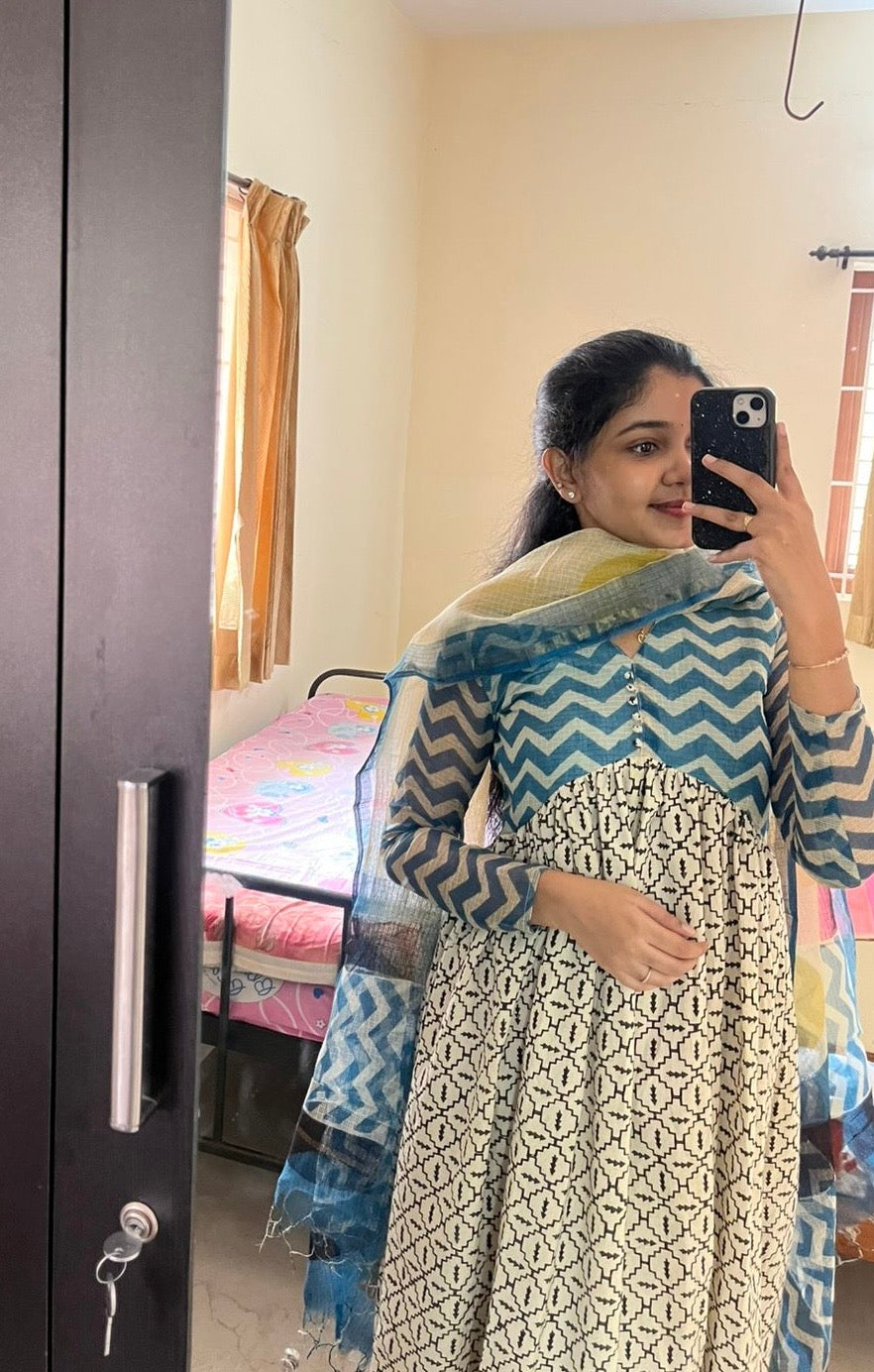 2 in 1 ALIA CUT KURTHI