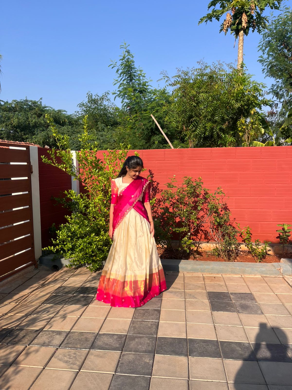 Brocade Half saree