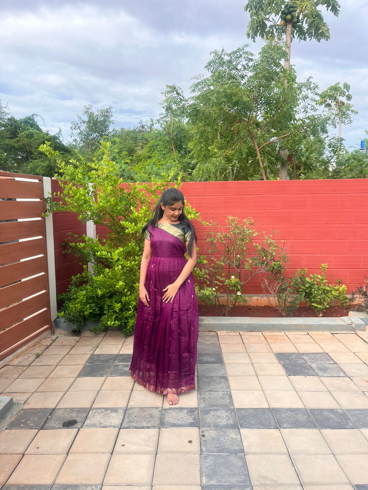 Khadi silk maxi