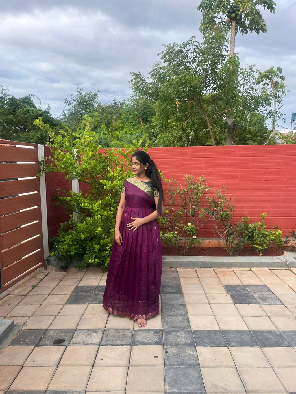 Khadi silk maxi