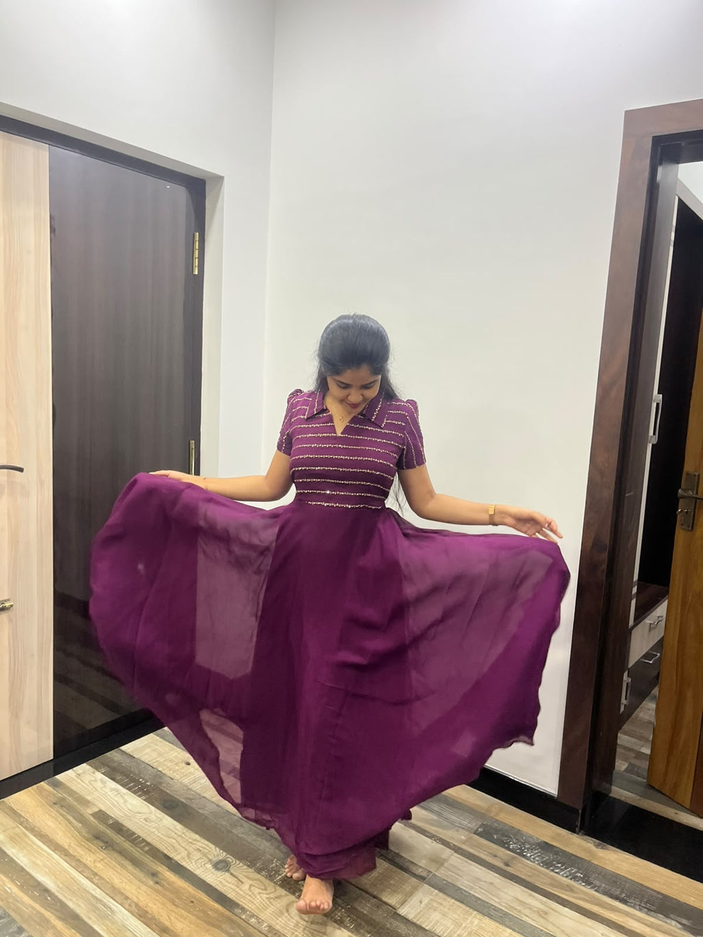 Aari Embroidery Maxi