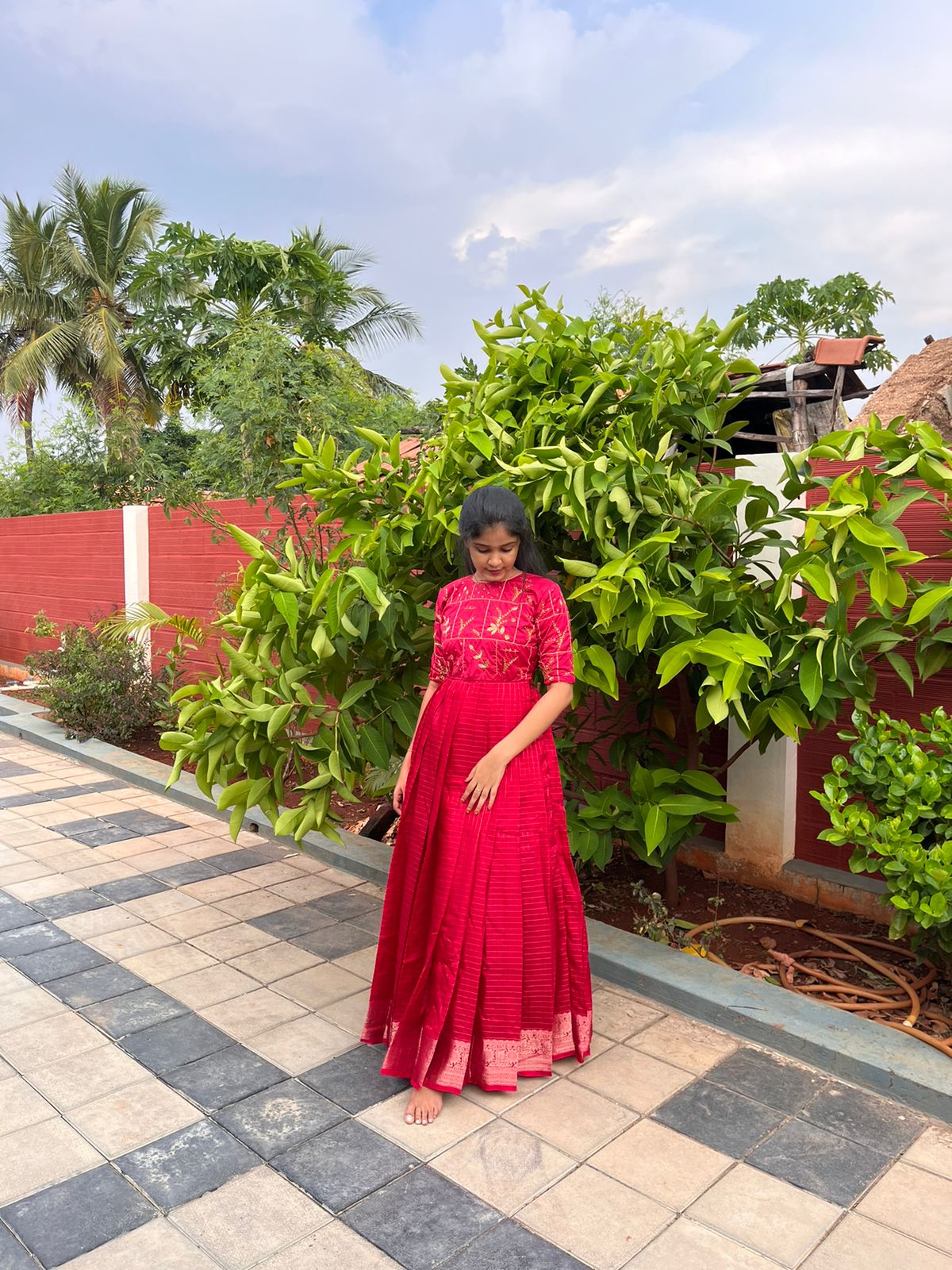 Aari Embroidered Maxi